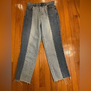 PacSun Contrast Blue Straight Leg Jeans